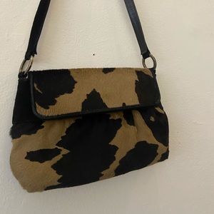 Stuart Weitzman cow print bag